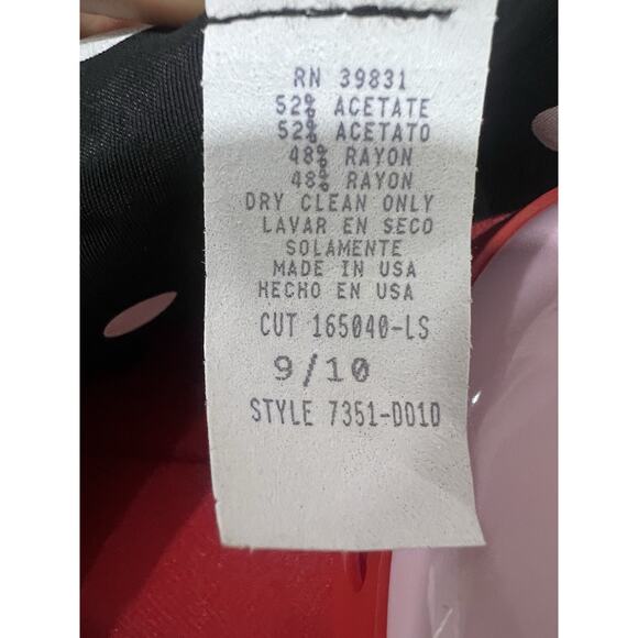 vintage My Michelle Black & White‎ Polka Dot Dress Fitted Career Cocktail - Picture 5 of 8